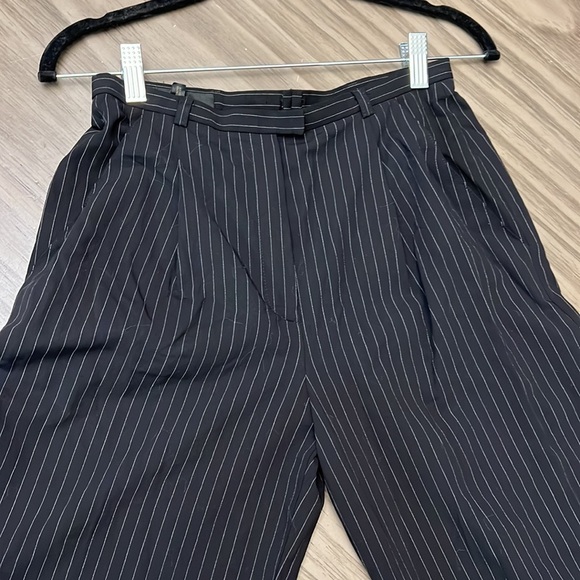 VTG ESCADA WOOL PLEATED STRIPED TROUSERS SIZE 34=4 - Picture 12 of 17
